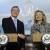 U.S. Secretary of State Hillary Clinton (R) shakes hands with visiting South Korean Foreign Minister Kim Sung-hwan during a press briefing at the Department of State in Washington D.C., capital of the United States, March 9, 2012.