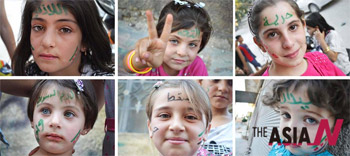 Syrian Girls Participate In Demonstration