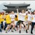 Semifinalists of the 2012 audition for the “K-pop Cover Dance Festival” dance to rapper-singer Psy’s hit song, “Gangnam Style,” during performance at Gwanghwamun Plaza in central Seoul, Friday. (Photo : The Korea Times/Shin Sang-sun)