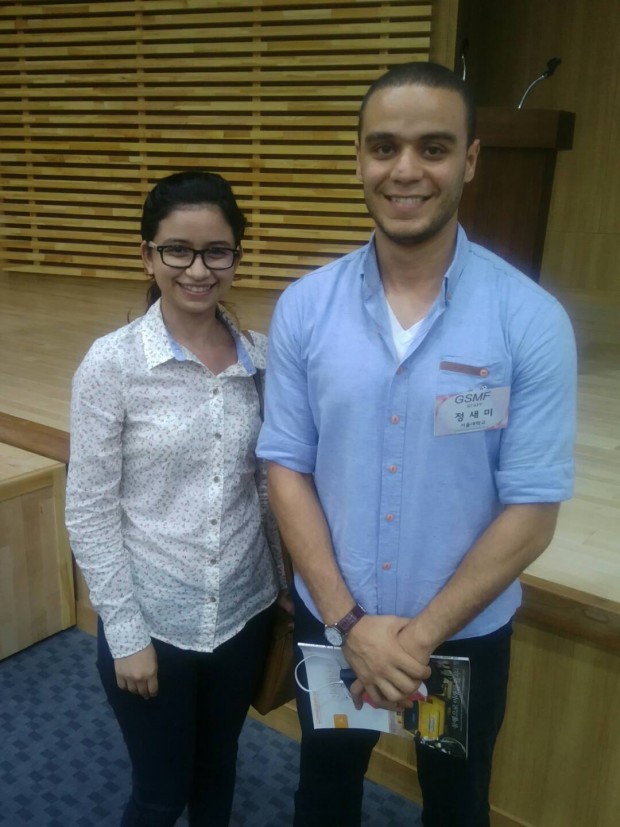 With Sami Rashad, one of the GSMF students and one of the main hosts of the forum. 