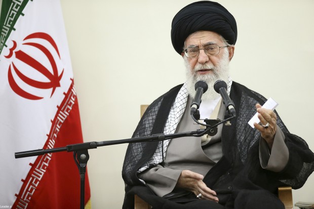  Supreme Leader Ayatollah Ali Khamenei speaks in a meeting with members of Iran's Experts Assembly in Tehran, Iran. (Office of the Iranian Supreme Leader via AP) 