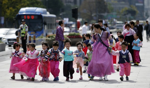 South Korea suffers from the dilemma of low birth rate. (AP Photo/Lee Jin-man) 