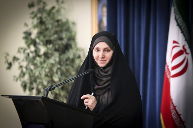 Foreign Ministry spokeswoman (and newly appointed to head Iranian embassy in Malaysia) Marzieh Afkham attends a press conference in Tehran, Iran, on Dec. 3, 2014. The Iranian ambassador to Yeman was not hurt in Wednesday's explosion in the capital Sanaa, the Foreign Ministry said.   (Xinhua/Ahmad Halabisaz)