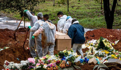 Corona death burial scene