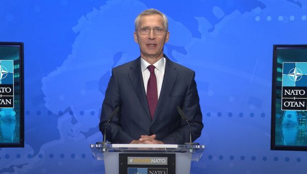 Jens Stoltenberg addressing the forum (NATO)