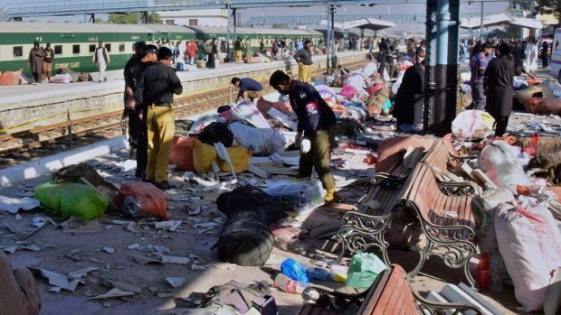 A view of Quetta Railway Station after suicide bombing - Photo courtesy Social Media